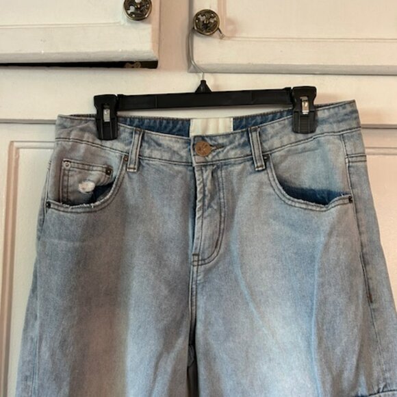 One Teaspoon Jeans Carpenter Utility Cargo Pants Women's 29 Baggy Wide Leg - Picture 11 of 11